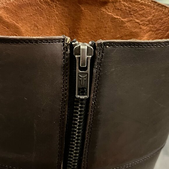 Frye Jayden Riding Boot Leather 8.5 B Button Biker - Picture 6 of 12